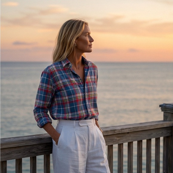 Polo Ralph Lauren Plaid Button-Down Shirt - Blue/Red NWT - Picture 10 of 13